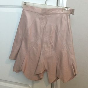 Zac posen leather skirt